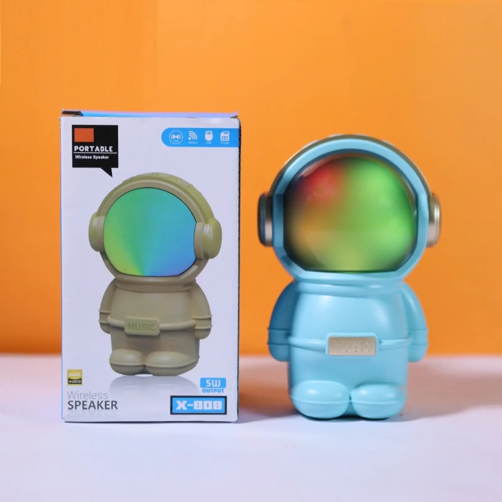 X808 RGB Wireless Astronaut Loud Portable Bluetooth Speaker